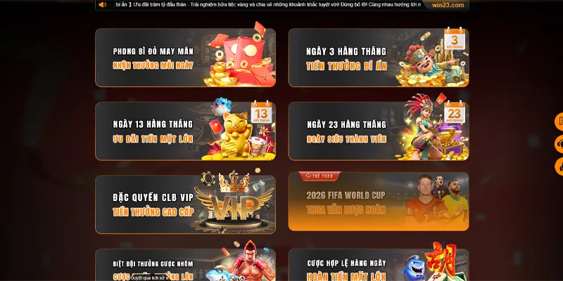 23WIN ⚜️ Link Trang Chủ 23win.com #1 Châu Á | Đăng ký +233K 38 Chương trình ưu đãi 23WIN ngập tràn